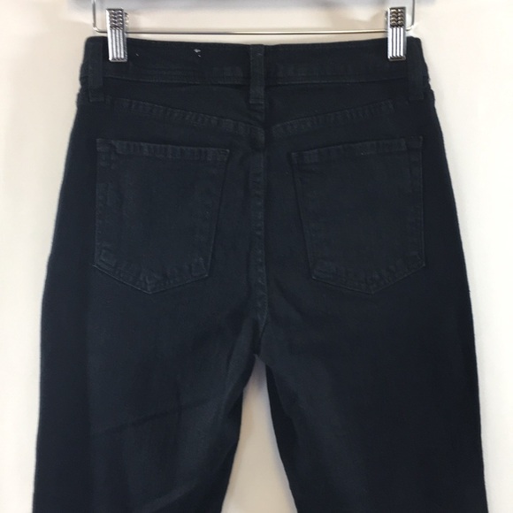 Pistola Black Fringe Straight Leg Jeans Womens 26 Dark Wash Cotton Denim - Picture 4 of 10